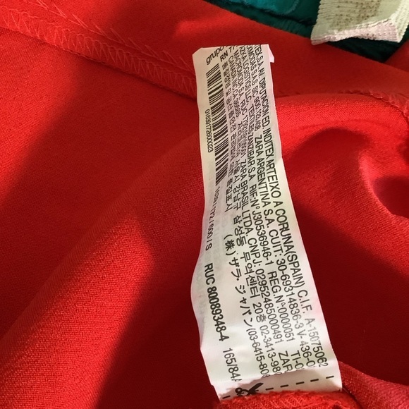 Zara Basics Red Belted Dress Size Small - Picture 13 of 13